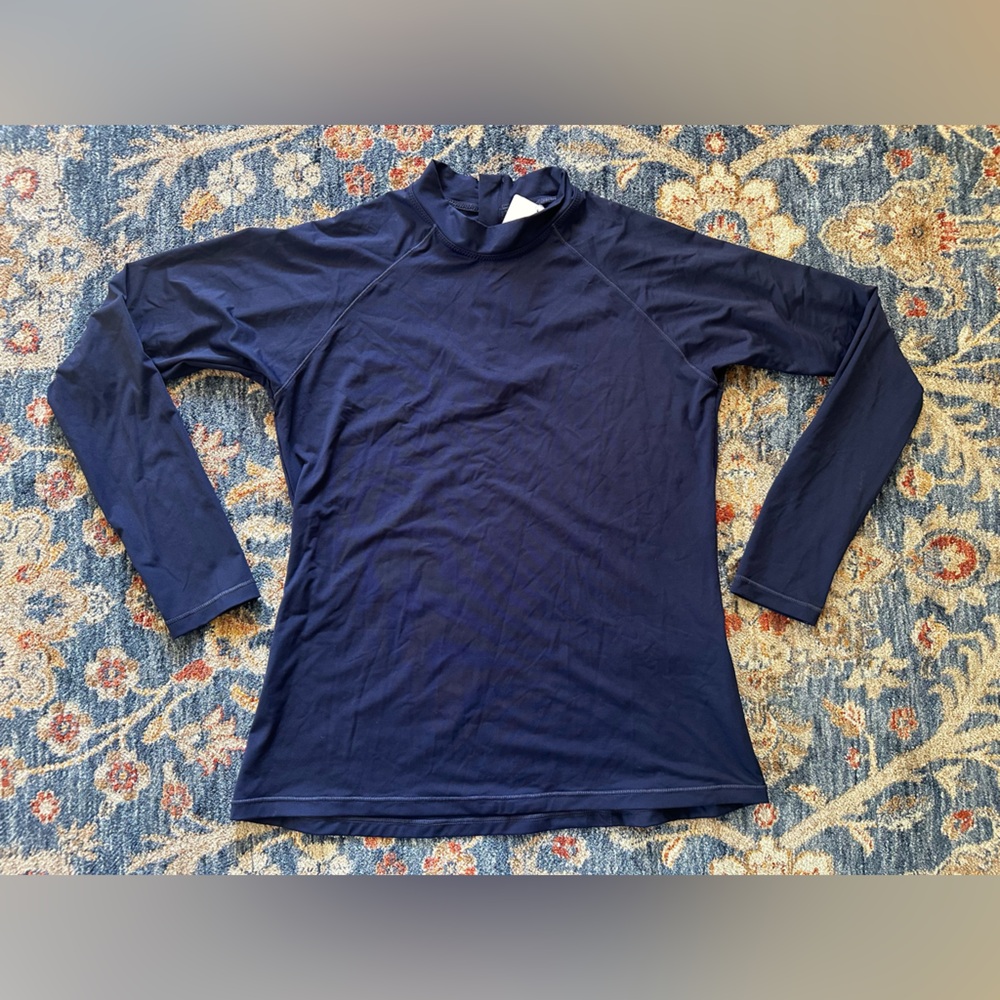NWT Athleta womens north point rashguard navy blue size XL